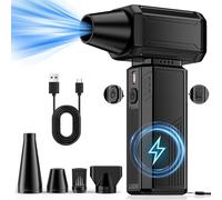 Compressed Air Duster, Powerful Blower Turbo Fan Stepless Speed Adjustable Electric Air Duster Reusable Air Blower for Outdoor Laptop Keyboard Electronics Car BBQ and Home Replaces Compressed Air Can