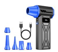 Compressed Air Duster, Super Power Turbo Fan, 130000RPM Electric Air Duster Violent Fan, 4 Gears Adjustable Turbo JetFan, Handheld Mini Blower for Computer, Keyboard, Outdoor, House and Car