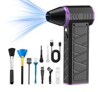 Compressed Air Duster, Upgrade 149000RPM High-Power Electric Dust Fan, 4-Gear Adjustable Mini Dust Blower with LED Light, Rechargeable Air Duster Cleaner for PC, Car Interior, Household