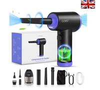 CLEVAST Compressed Air Duster Cleaner for PC, 3-Speed Electric air Duster with LED Light, Air Blower Cleaner for Laptop, Keyboard, Electronics, Replaces Compressed Air Can