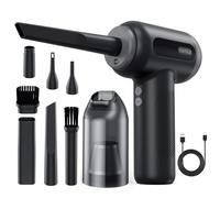 Compressed air Duster, Yomile 2 in 1 180000RPM Cordless Air Duster with Mini Car Vacuum, 9000mAh Battery Dust Blower for Keyboard Cleaner,Rechargeable Air Blower AIC Can for Office Computers