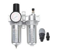 Compressed Air Filter Pressure Regulator High Efficiency Aluminum Alloy Oil Water Separator with Dial for Air Compressor Pneumatic Tools 1/4 Inch Interface Size