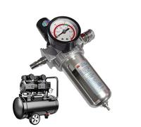 Compressed Air Filter Regulator - Air Compressor Water Separator with Pressure Gauge | Heavy Duty Separator Replacement Parts for Construction Technicians Professionals Workshop Spray