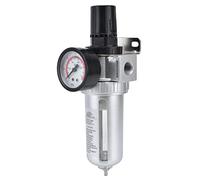 Compressed Air Filter Regulator Combo, Pressure Gauge Kit with Water Separator for Compressor, Aluminum Alloy Air Filtration System for Pneumatic Equipment, 1.0MPa Max Working Pres (SFR200)