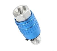 Compressed Air Flow Control Valve 1/4 Inch Pneumatic Adjustable with Rotary Knob Made of Alloy for Tools Blue Hexagonal Design Robust Durable Precise Airflow Control Non-Slip Handle