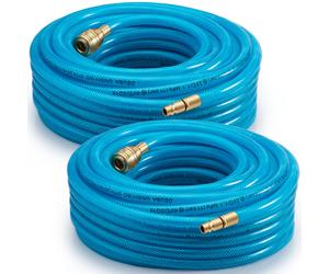 Compressed Air Hose 2Pcs Set Rubber 1/4" 15m 15bar