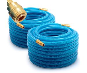 Compressed Air Hose 2Pcs Set Rubber 1/4" 20m 15bar