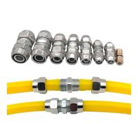 Compressed Air Hose Fittings 8pcs 4-16mm Heavy Duty Straight Connector | Compressed Air Hose Repair Kit for Trailer Brake Car Air Conditioning Flow Industrial Repair Maintenance