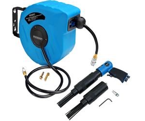 Compressed Air Hose Reel 10m & Pneumatic Needle Scaler Set