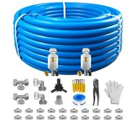 Compressed Air Line Kit, 3/4" x 50‘&120’&200‘&300‘ HDPE-Aluminum-HDPE Piping, Air Line Hose, Air Hose Kit with Air Compressor Accessories and Airline Tubing