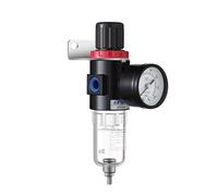 Compressed Air Pressure Filter Regulator Airtac AFR2000 1/4'' NPT 0-140 PSI Combo Piggybac Adjustable,Bracket,Gauge Semi-Auto Drain