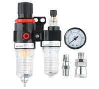 Compressed Air Pressure Regulator AFC2000 with Water Trap Filter and Gauge - 1/4 Inch for pt Thread Moisture Separator for Airbrush Tools