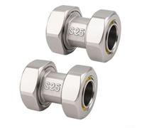 Compressed Air System Fitting 3/4 Inch for Garage | 2-pack 3/4 inch fittings, nickel-plated brass, for double O-ring seal, 200PSI max, leak- for proof design