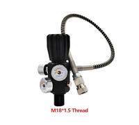 Compressed Air Tank Charging Valve & Filling Station with 20" Spring Reinforced Hose High Pressure 300bar/4500psi(M18x1.5)