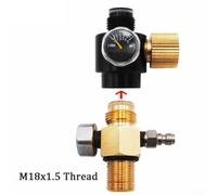 Compressed Air Tank Valve 18x1.5 Thread for hpa Regulator 3000PSI Input for Markers High Pressure Gas Cylinder(18 with Regulator)