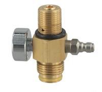 Compressed Air Tank Valve M18x1.5 Thread for hpa Regulator with Gauge 3000psi Input for Markers Silver(18x1.5 Thread)
