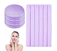 Compressed Facial Sponge for Makeup Removal Sponge Round Face Cleansing Sponge Pad for Women Girl 12PCS Purple, Compressed Facial Sponge