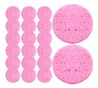 Compressed Facial Sponge - Wooden Cotton Makeup Pads | Cosmetic Spa Sponges for Cleansing, Facial Care, Beautician's Use, Personal Spa