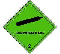 Compressed Gas 2 - Dangerous Substances Magnet - Durable, High-Visibility UK Compliance Sign (100x100mm, 2)