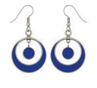 Compressed Lapis Lazuli Gemstone Inlay Beautiful Drop Dangle 925 Silver Plated Fashion Contemporary Earrings for Women & Teens Designer Party Gift Jewellery