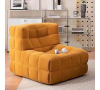 Compressed Sofa, Lazy Square Sofa, Single Leisure Chair, Corduroy Fabric, Soft Floor Sofa Chair, Suitable for Living Room, Bedroom, Office, etc C