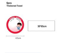 Compressed Towel Disposable, 6-Pack, 30x45cm, 30x55cm, or 30x65cm, Thickened Absorbent Travel Towels for Face and Body, Reusable Cotton Washcloths for Hiking, Camping, and Hotel Use