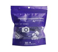 Compressed Towel Tablets 30Pcs Large Size 24 x 30 cm Thicker Face Towel for Travel, Camping, Hiking, Sports, Outdoor, Soft Travel Wash Cloth for Sensitive Skin