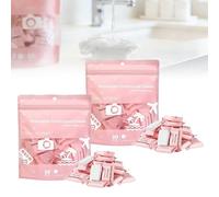 Compressed Towel Tablets, Disposable Face Towels for Travel, Compressed Towels Individually Wrapped, Soft Cotton, Portable Coin Facial Towels for Daily & Outdoor Use (60, Pink)