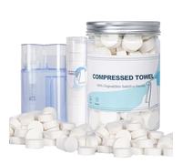 Compressed Towels,110PCS Compressed Face Towel with Carrying Case and Towel Dispenser,Disposable Portable Mini Coin Tissue for Travel,Sport,Camping