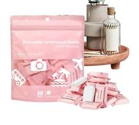 Compressed Towels - Portable Absorbent Tissue Tablets, Ultra Soft Throwaway Wipes, Quick Expanding Cleaning Cloths for Travel Camping Outdoor Use, Compact Hygiene Necessary, 30 Pieces Pack