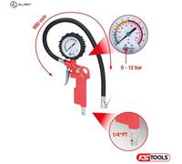 KS Tools Tyre Filling Gauge 515.1950 0-12 Bar