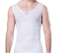 compressieshirts voor heren, haken tailletrimmer body shaper hemd afslanken shapewear tanktops ondergoed