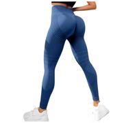 Compression 3D Leggings Women's Anti Cellulite Compression Leggings High Waist Push Up Yoga Trousers with Abdominal Control Opaque Figure Shaping Booty Lifting Fitness Sports Trousers Stretch Navy