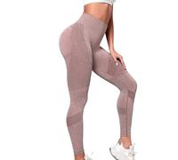 Compression 3D Leggings Women's Anti Cellulite Compression Leggings High Waist Push Up Yoga Trousers with Abdominal Control Opaque Figure Shaping Booty Lifting Fitness Sports Trousers Stretch Pink