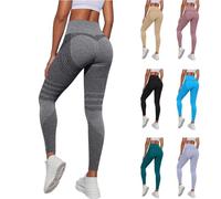 Compression 3D Leggings Women's Anti Cellulite Compression Leggings High Waist Push Up Yoga Trousers with Abdominal Control Opaque Figure Shaping Booty Lifting Fitness Sports Trousers Stretch