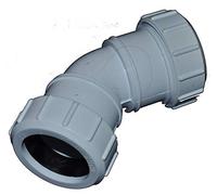 Compression 40mm Waste Pipe 45 Degree Bend