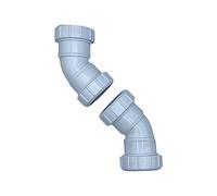 Compression 40mm Waste Pipe 45 Degree Bend - Pack of 2