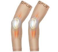 Compression Arm Sleeve, 1 Pair for Unisex, 20-30mmHg Graduated Compression Elbow Sleeve for Recovery, Relieves Pain, Supports Muscles & Joints, Tennis Elbow & Golfers Brace, Edema, Swelling, Beige XL