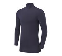 PowerLayer Kids Base Layer Long Sleeve Compression Shirt. Lightweight and Moisture Wicking Thermal Top for Football, Rugby, Soccer and Gym for Boys - Graphite (Boys), 6-8 Years
