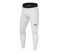 TCA Boys Pro Performance Compression Leggings Thermal Base Layer Tights - Pro White, 10-12 Years
