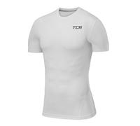 TCA Men Pro Performance Compression Base Layer Short Sleeve Thermal Top - Pro White, L