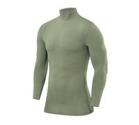 PowerLayer Compression Tops for Boys Base Layers Boys Running Top Thermal Shirt - Mock Neck - Army Mock Neck, 6-8 Years (Boys Small)