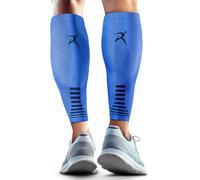 Compression Calf Sleeves for Men & Women (Ideal for Sports, Running, Shin Splints & More) (One Pair) (Royal Blue) (Large) [L]