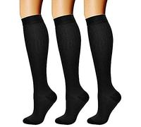Compression Cotton Anti-Dvt Flight Socks for Men Women Black Stay Well Graduated Fit For Travel comfort Pain Relief Recovery Endurance Maternity Leg Stamina