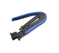 Compression Crimper Tool For Rg6 Rg59 Rg11 Coaxial Cables Featuring Rotating Head Design For F Connectors Indoor Outdoor Use