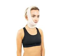 Compression Facial Mask, Post Surgery Neck Compression Garment, - Neck Wrap or Chin & Neck Lift Mask for Neck Surgery, Facial Surgery, Face Lift, Chin Lift, Oral Maxillofacial Surgery & More (S330)