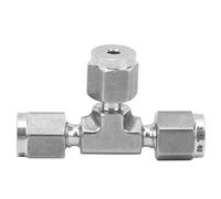 Compression Ferrule Connector Tee Equal Diameter, 316 Stainless Steel Die Forged SS - 600-3 Fitting, High - Pressure Sealing Connector for Oil Gas Pipelines with Double (F3)