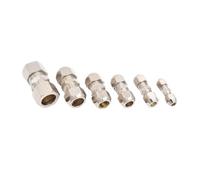 Compression Ferrule Tube Fitting 4-16mm Brass Pipe Double Card Set Copper Joints Tubing Nut Lock Double Straight