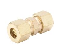 Compression Fitting Fit 1/2" Tube O.D Straight Equal Hex Reducer Brass Pipe Connector