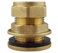 Compression Flange Tank Connector Brass Cold Water Tank Fitting for Copper Pipe Water Butt Plumbing (28mm)